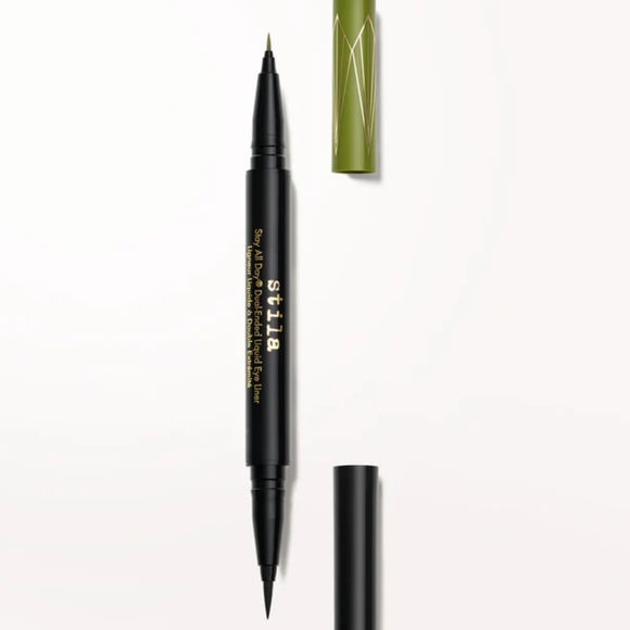 NEW Stila Stay All Day Dual-Ended Liquid Eyeliner Shimmer Micro Tip - mojito/blk - Picture 2 of 3